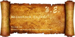 Weinstock Enikő névjegykártya